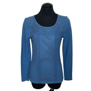 Lucky Brand‎ Blue Lace Long Sleeve Shirt - Women’s S